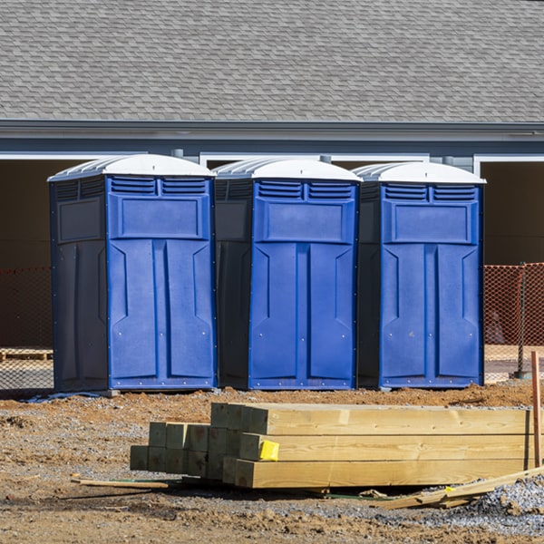 are there any restrictions on what items can be disposed of in the portable toilets in Doucette